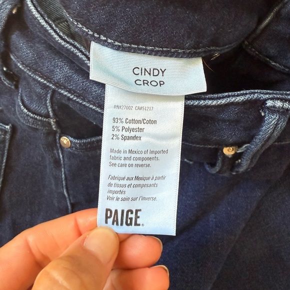 Paige Jeans 28 Womens Cindy Straight Leg Cropped Medium Blue Wash Denim - Picture 3 of 4